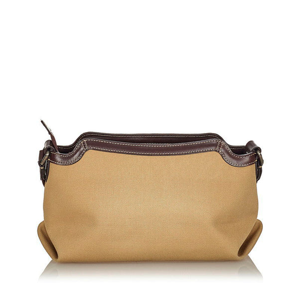 バーバリー カーキ  キャンバス ショルダーバッグ レディース BURBERRY 【中古】