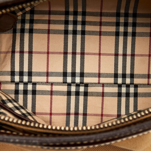 バーバリー カーキ  キャンバス ショルダーバッグ レディース BURBERRY 【中古】