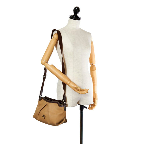バーバリー カーキ  キャンバス ショルダーバッグ レディース BURBERRY 【中古】