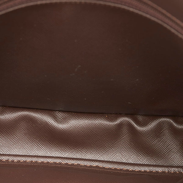 バーバリー ノバチェック カーキ ベージュ キャンバス レザー ショルダーバッグ レディース BURBERRY 【中古】