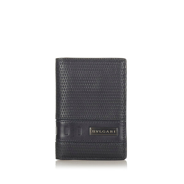 ブルガリ ブラック レザー カードケース レディース BVLGARI 【中古】
