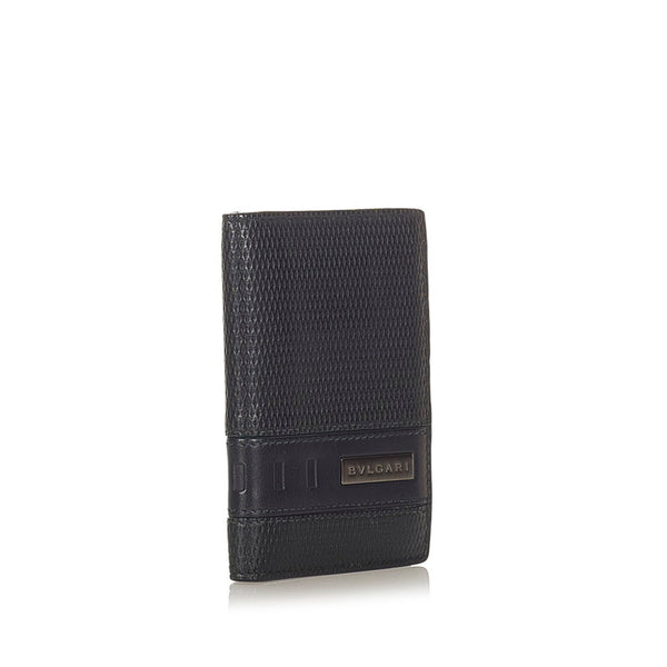 ブルガリ ブラック レザー カードケース レディース BVLGARI 【中古】