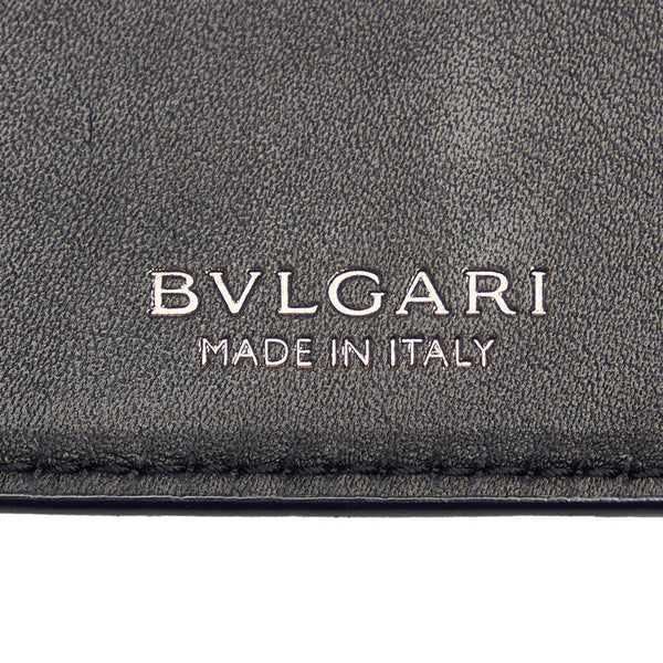 ブルガリ ブラック レザー カードケース レディース BVLGARI 【中古】