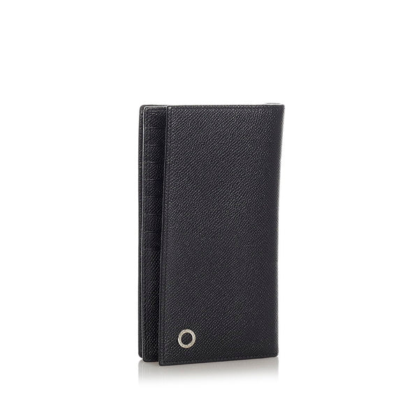 ブルガリ ブラック レザー 長財布 メンズ BVLGARI 【中古】