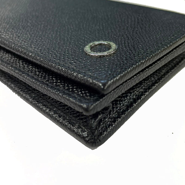 ブルガリ ブラック レザー 長財布 メンズ BVLGARI 【中古】