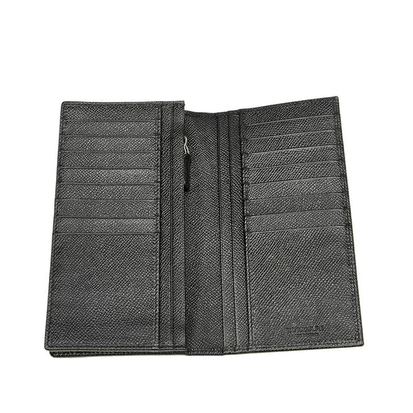 ブルガリ ブラック レザー 長財布 メンズ BVLGARI 【中古】