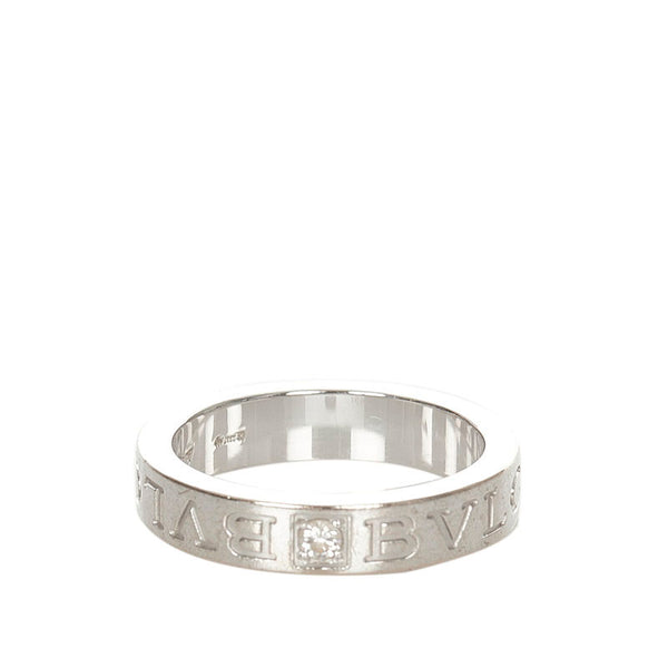 ブルガリ K18WG ホワイトゴールド ブルガリ ブルガリ ダイヤ 1P リング 指輪 レディース BVLGARI 11号 【中古】