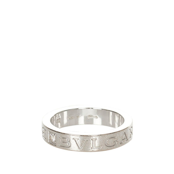 ブルガリ K18WG ホワイトゴールド ブルガリ ブルガリ ダイヤ 1P リング 指輪 レディース BVLGARI 11号 【中古】