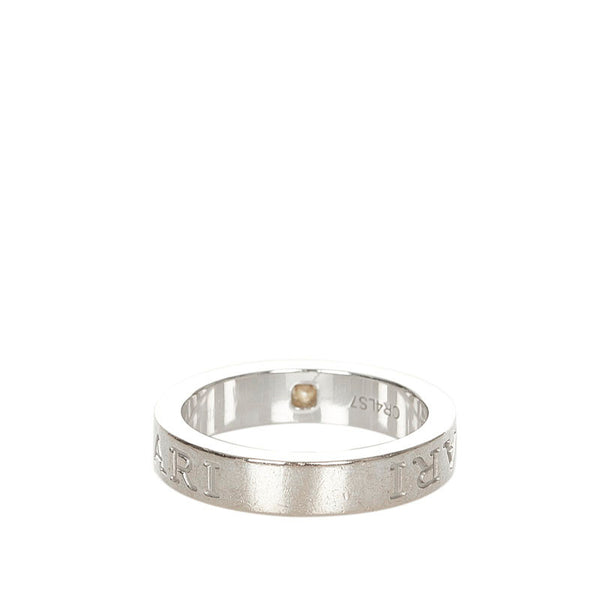 ブルガリ K18WG ホワイトゴールド ブルガリ ブルガリ ダイヤ 1P リング 指輪 レディース BVLGARI 11号 【中古】