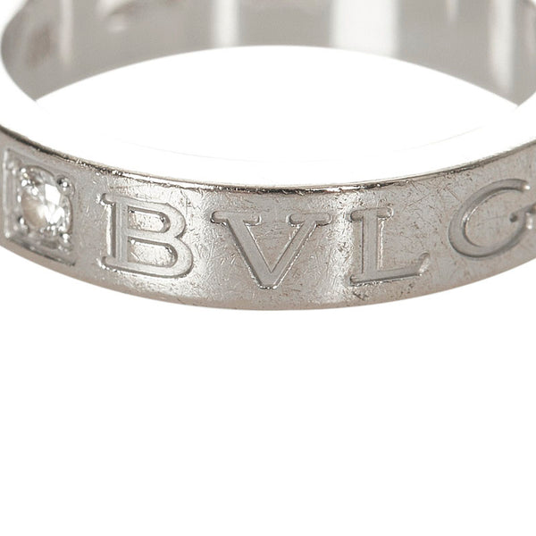 ブルガリ K18WG ホワイトゴールド ブルガリ ブルガリ ダイヤ 1P リング 指輪 レディース BVLGARI 11号 【中古】
