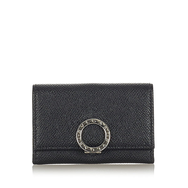 ブルガリ ブルガリブルガリ ブラック レザー コインケース メンズ BVLGARI 【中古】