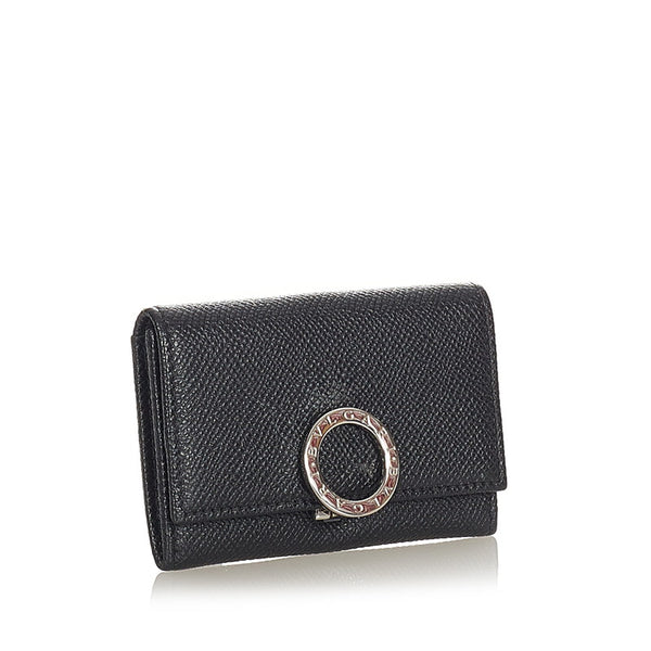 ブルガリ ブルガリブルガリ ブラック レザー コインケース メンズ BVLGARI 【中古】