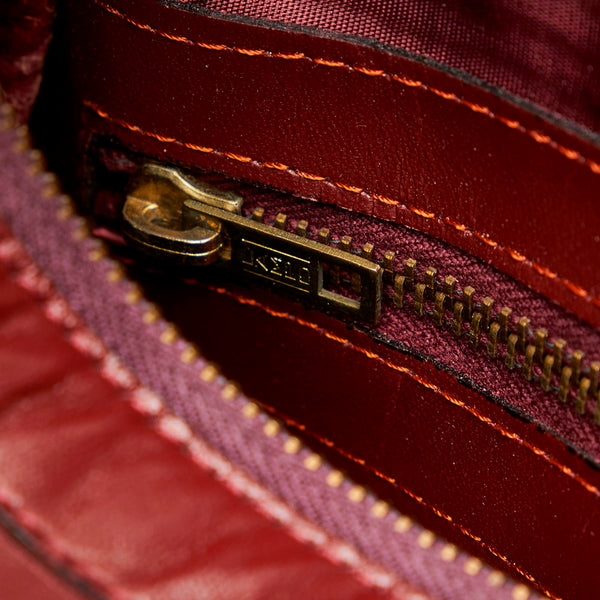 カルティエ マスト ボルドー レザー ボストンバッグ レディース CARTIER 【中古】