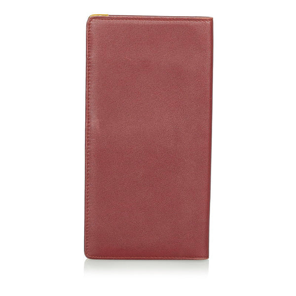 カルティエ マスト ボルドー カーフ 札入れ メンズ CARTIER 【中古】