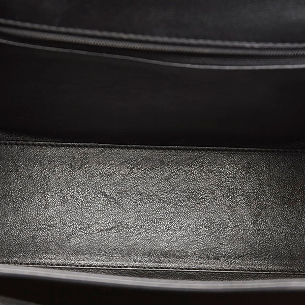 カルティエ ブラック レザー ハンドバッグ レディース CARTIER 【中古】