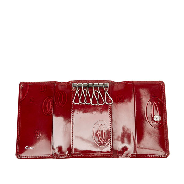 カルティエ ハッピーバースデー ６連キーケース レッド エナメル キーケース レディース CARTIER 【中古】
