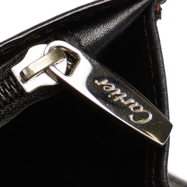 カルティエ ブラック エナメル 長財布 レディース CARTIER 【中古】