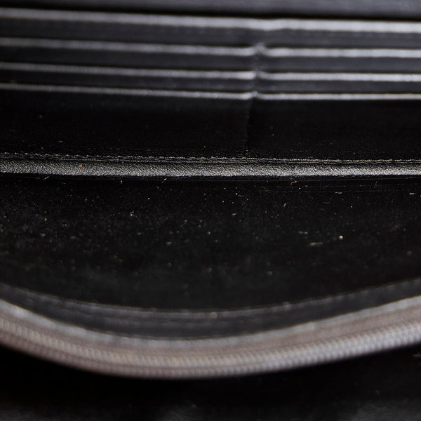 カルティエ ハッピーバースデー 長財布 ブラック PVC レザー レディース CARTIER 【中古】