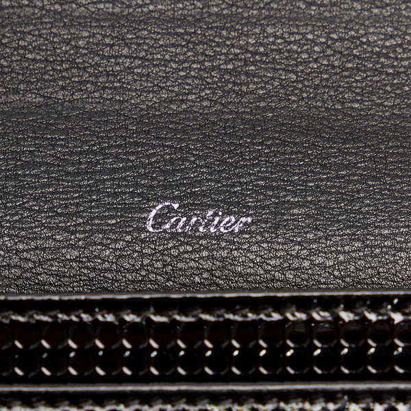 カルティエ ハッピーバースデー 長財布 ブラック PVC レザー レディース CARTIER 【中古】