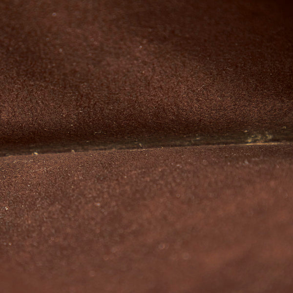 カルティエ マストC ブラウン ゴートスキン 長財布 レディース CARTIER 【中古】