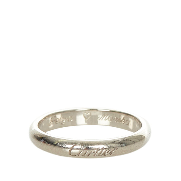 カルティエ シルバー Pt950 プラチナ リング 指輪 レディース CARTIER 11号 【中古】
