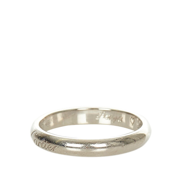 カルティエ シルバー Pt950 プラチナ リング 指輪 レディース CARTIER 11号 【中古】
