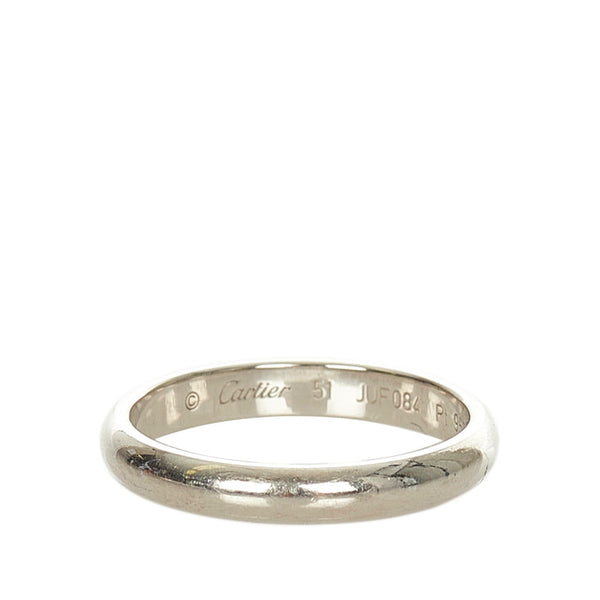 カルティエ シルバー Pt950 プラチナ リング 指輪 レディース CARTIER 11号 【中古】