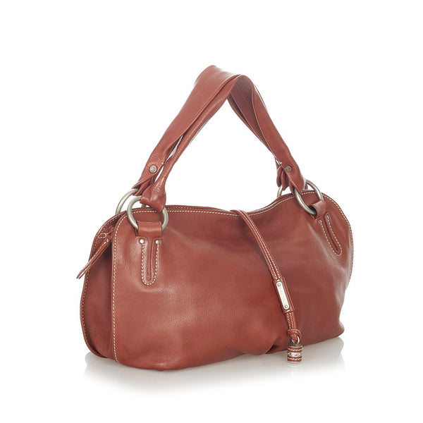 セリーヌ ビタースウィート ブラウン レザー ショルダーバッグ レディース CELINE 【中古】