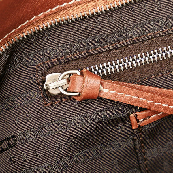 セリーヌ ビタースウィート ブラウン レザー ショルダーバッグ レディース CELINE 【中古】