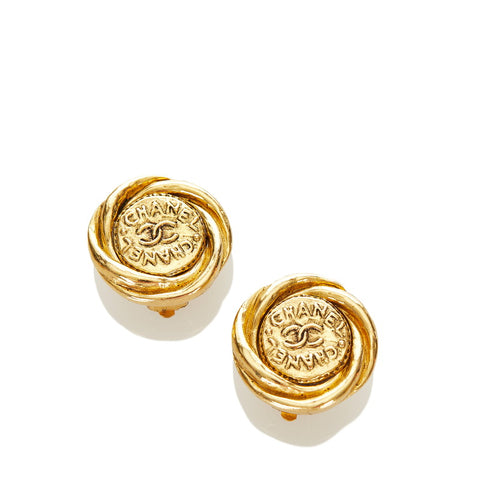 シャネル ゴールド メッキ ガラス ココマーク オードゥ パルファム 　N゜5  香水 イヤリング セット レディース CHANEL 【中古】