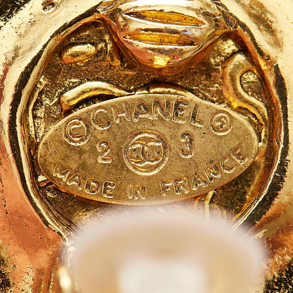 シャネル ゴールド メッキ ガラス ココマーク オードゥ パルファム 　N゜5  香水 イヤリング セット レディース CHANEL 【中古】