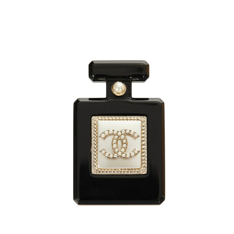 シャネル ブラック プラスチック ブローチ レディース CHANEL 【中古】