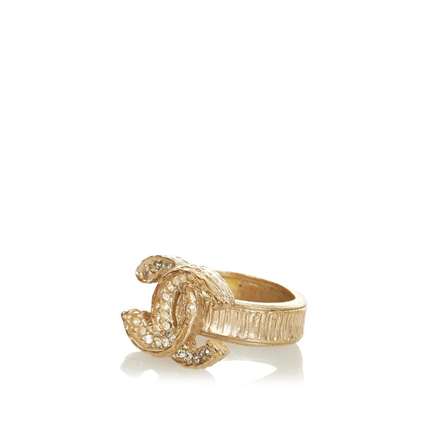 シャネル シルバー メッキ リング 指輪 レディース CHANEL 11.5号 【中古】