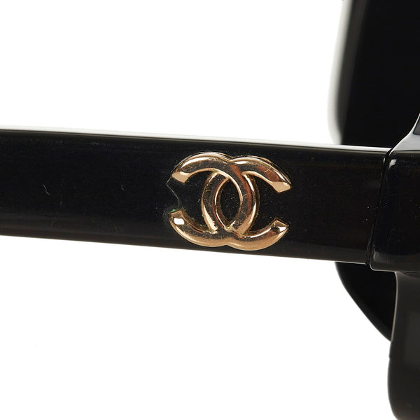 シャネル サイドカバー サングラス 03521 94305 ブラック プラスチック レディース CHANEL 【中古】