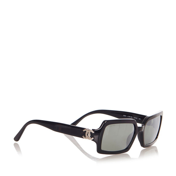 シャネル サングラス ブラック プラスチック レディース CHANEL 【中古】