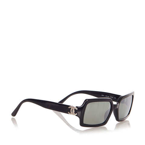 シャネル サングラス ブラック プラスチック レディース CHANEL 【中古】