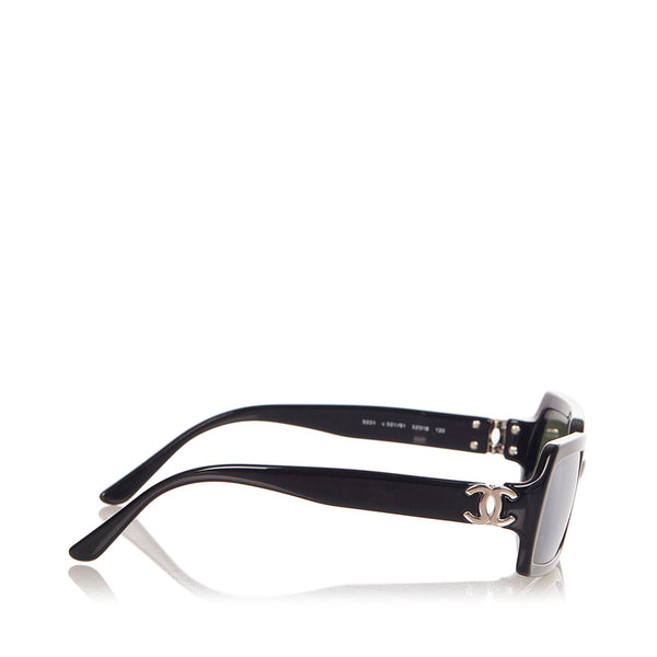 シャネル サングラス ブラック プラスチック レディース CHANEL 【中古】