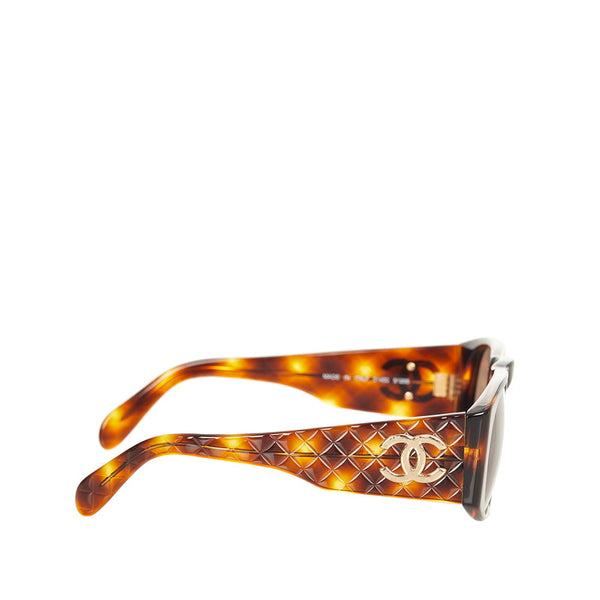 シャネル ココマーク ブラウン プラスチック サングラス レディース CHANEL 【中古】