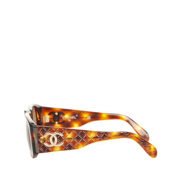 シャネル ココマーク ブラウン プラスチック サングラス レディース CHANEL 【中古】