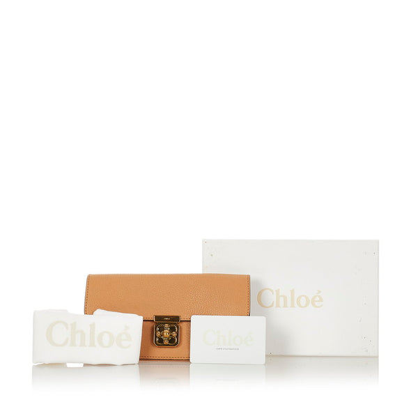 クロエ エルシー 3P0592-835 アンゴラベージュ レザー 長財布 レディース Chloe 【中古】