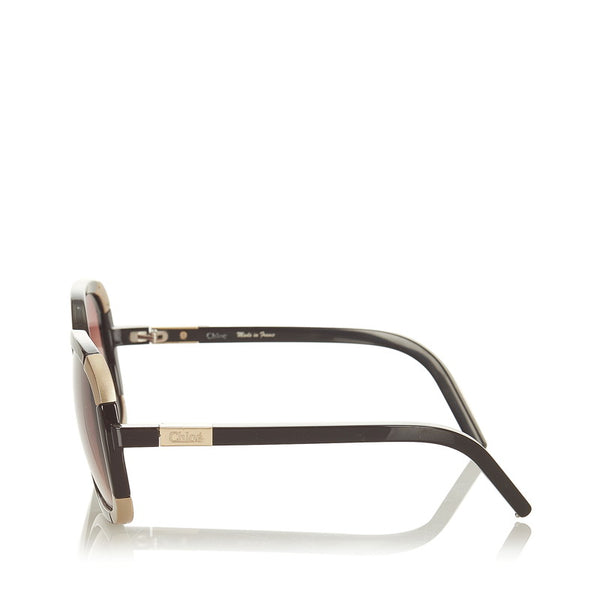 クロエ サングラス ブラウン ゴールド プラスチック レディース Chloe 【中古】