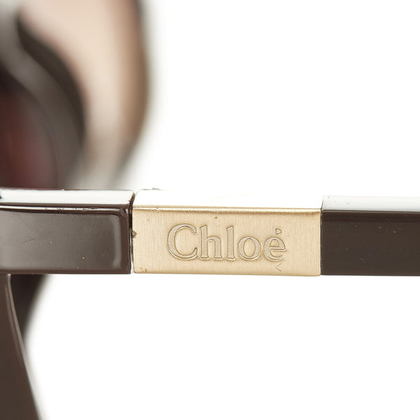 クロエ サングラス ブラウン ゴールド プラスチック レディース Chloe 【中古】