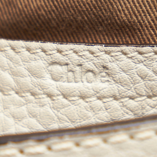 クロエ マーシー ベージュ レザー 斜め掛けショルダーバッグ レディース Chloe 【中古】