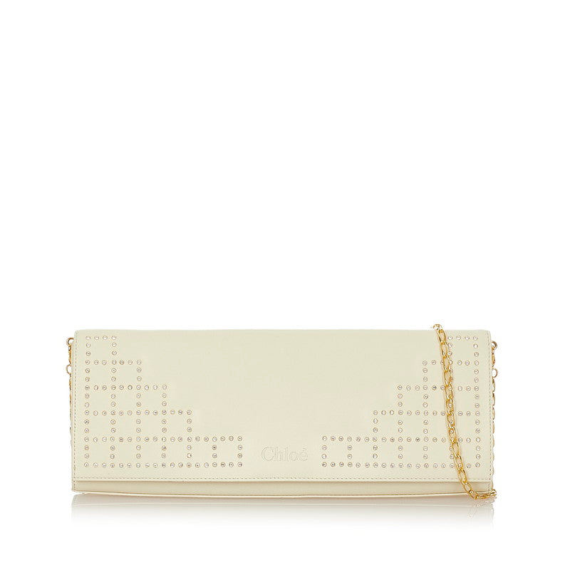 クロエ アイボリー レザー ショルダーバッグ レディース Chloe 【中古】