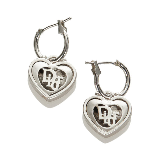 クリスチャンディオール シルバー ピンク メタル ピアス レディース Christian Dior 【中古】