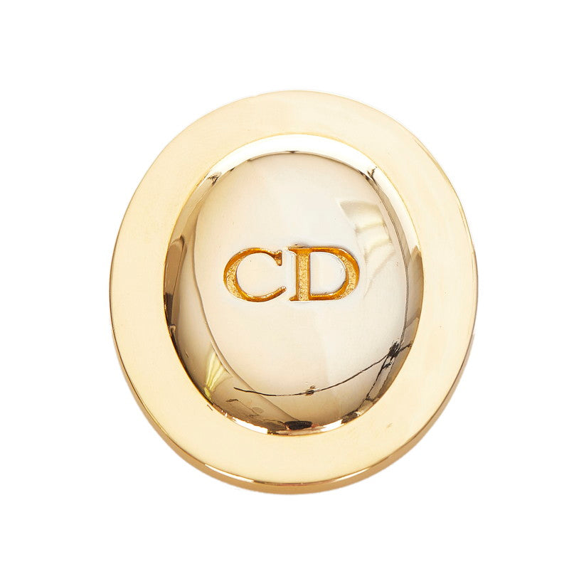 クリスチャンディオール ゴールド メッキ CDロゴ ブローチ レディース Christian Dior 【中古】