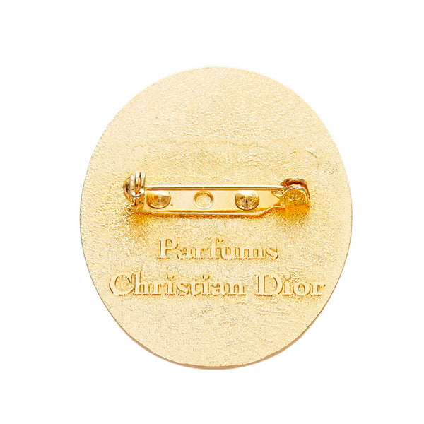 クリスチャンディオール ゴールド メッキ CDロゴ ブローチ レディース Christian Dior 【中古】