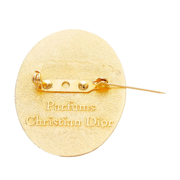クリスチャンディオール ゴールド メッキ CDロゴ ブローチ レディース Christian Dior 【中古】