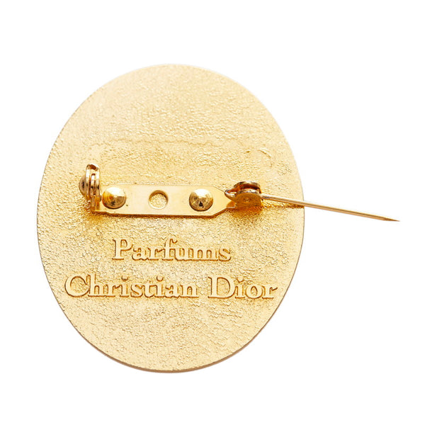 クリスチャンディオール ゴールド メッキ CDロゴ ブローチ レディース Christian Dior 【中古】