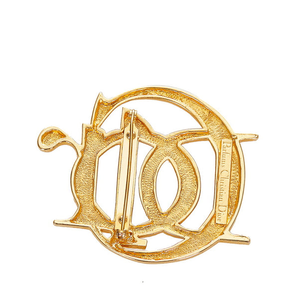 ディオール ロゴモチーフ ブローチ ゴールド メッキ レディース Dior 【中古】